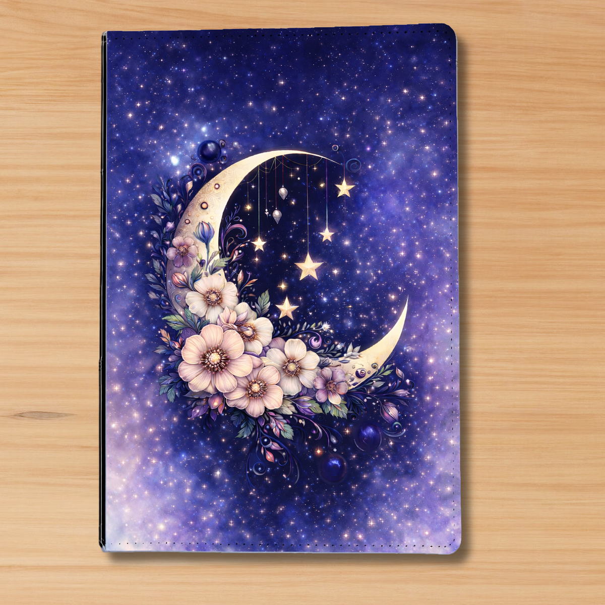 Floral Crescent Moon Journal