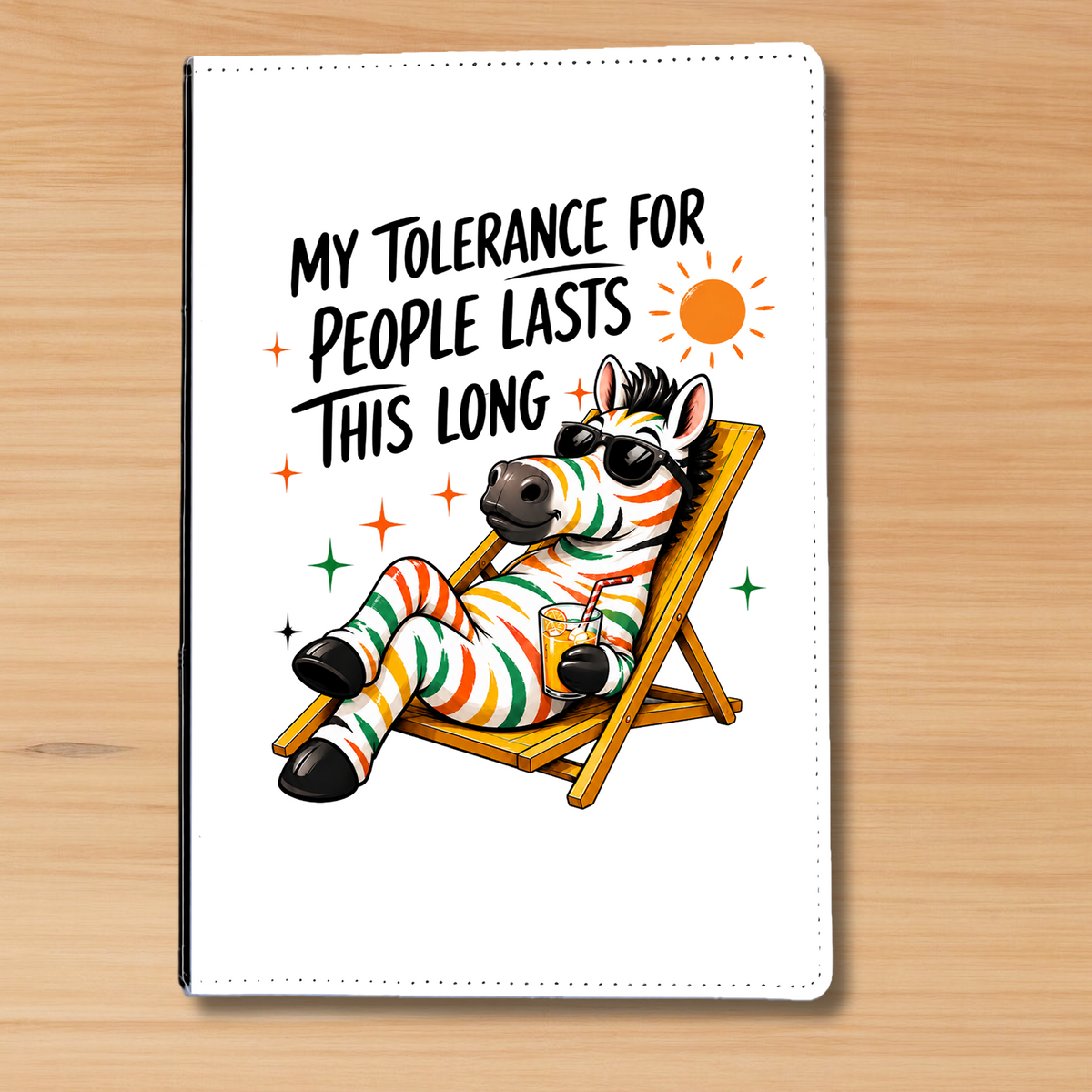 Retro Zebra Humor Journal